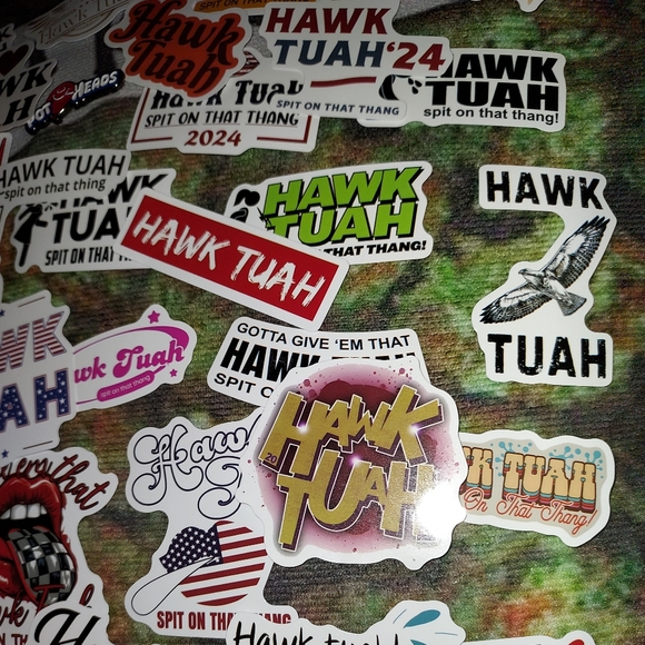 40 Piece "HAWK TUAH: spit on that thang" Sticker Lot - Picture 3 of 5